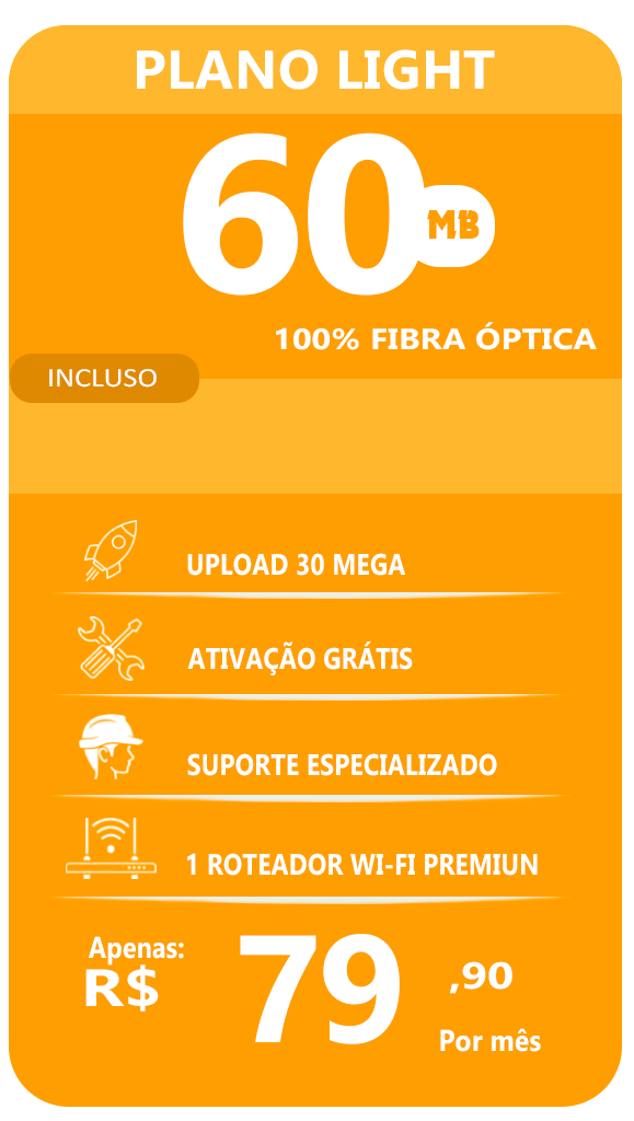 Placote de internet 60 Mega